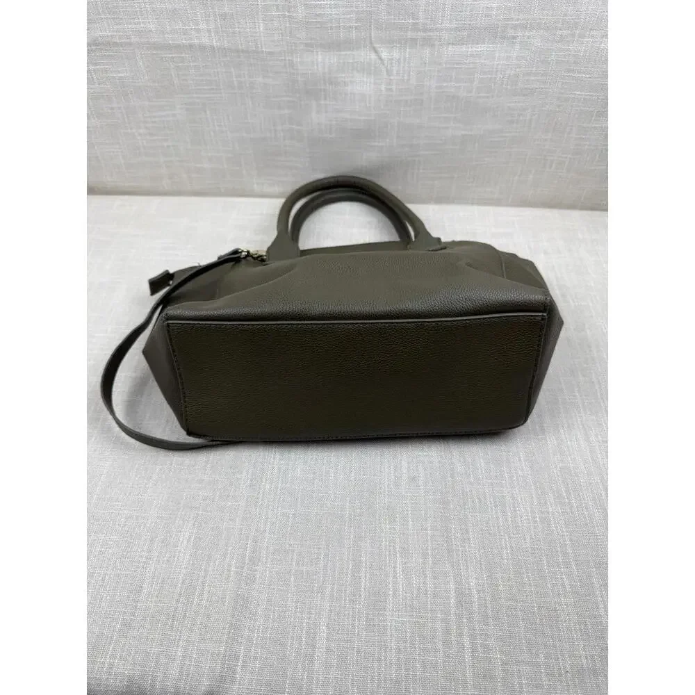 Christian Siriano Olive Green‎ Suede and Leather Handbag